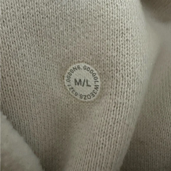 SOLD Lululemon Scuba Oversized Full Zip Size M/L White Opal Bone $138 - Picture 6 of 6